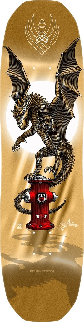 POWELL ANDY ANDERSON HYDRANT GOLD FOIL FLIGHT SHAPED DECK 8.4