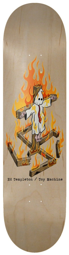 TOY MACHINE ED TEMPLETON CHARRED CROSS DECK 8.5