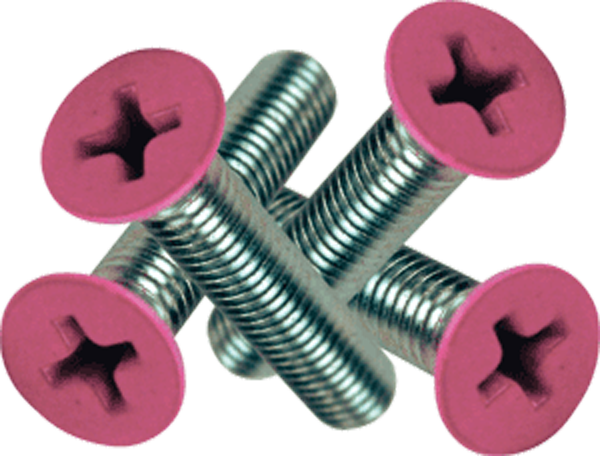 Standard Phillips Bolt 1" Pink Head