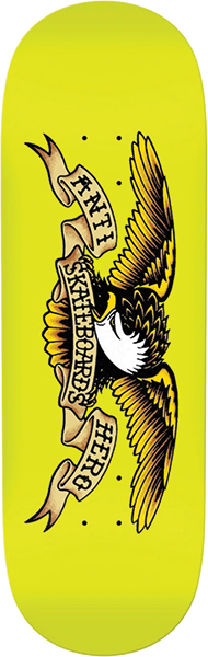Anti-Hero Shaped Eagle Deck 10X31.85 Horse Pill Yel