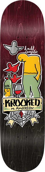 Krooked Anderson Manderson Cmplx Dk 8.38 Maroon/Black