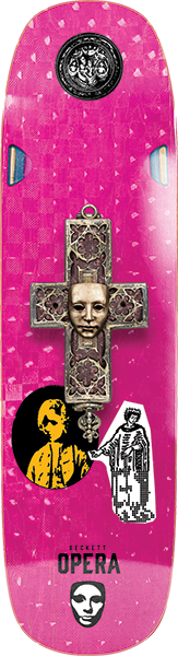 Opera Skateboards Beckett Reliquary Deck 8.75X32.5 Pink