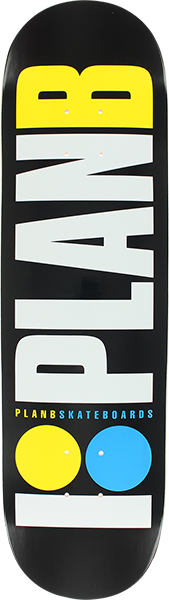 Plan B OG Neon Deck 8.0 Black/White/Yellow/Blue Sale