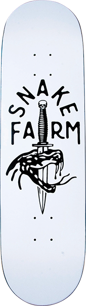 Snake Farm Boom Stick Deck 8.375 White/Black