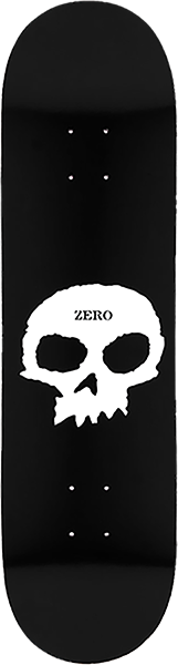 Zero Single Skull Deck 7.5 Black/White