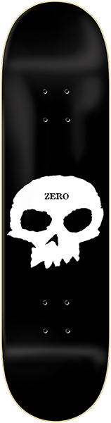 Zero Single Skull Deck 8.75 Black/White