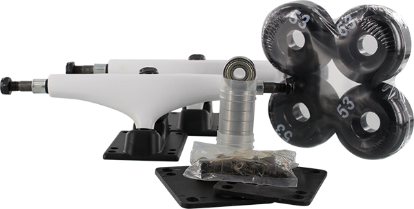Essentials Component Pack 5.25 White/Black W/53MM Black (Pair)