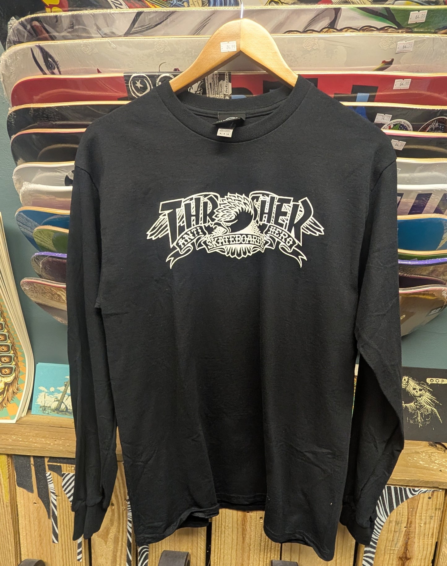 Thrasher x Anti-Hero long sleeve shirt