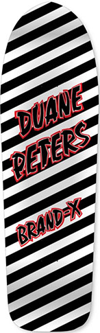 Brand-X Duane Peters Rider Shaped Deck 9.38 X 33.38 (HAND SCREENED)