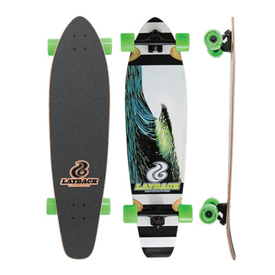 Layback New Wave Kick Tail Longboard Complete 9.75 X 38.00