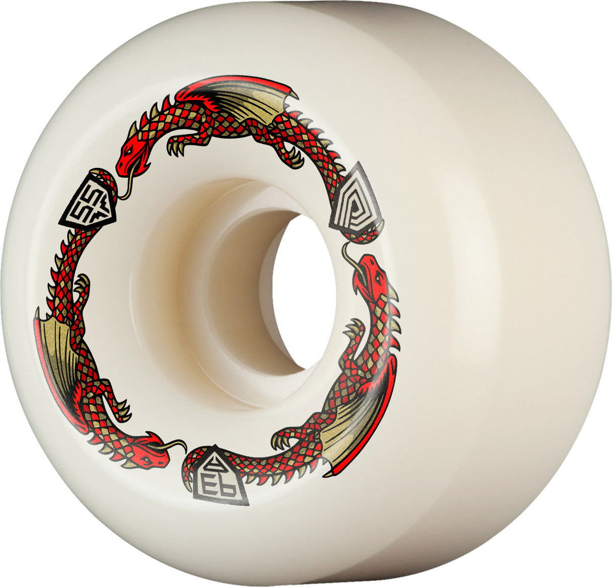 Powell Dragon Formula Red V6 Sidecuts 55MM X 35MM 93A (Set of 4)