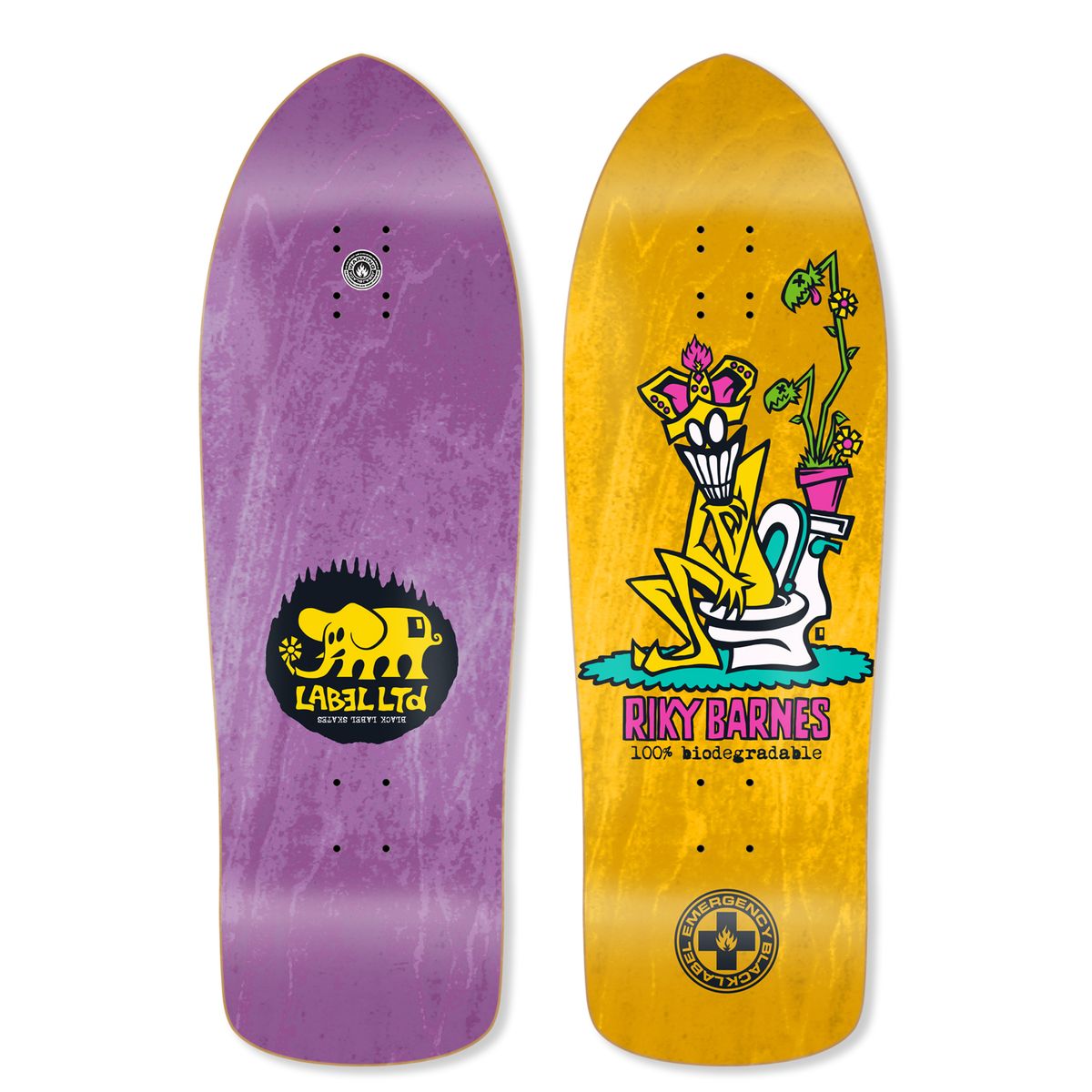 Black Label Riky Barnes 100% Biodegradable Shaped Deck 10.25