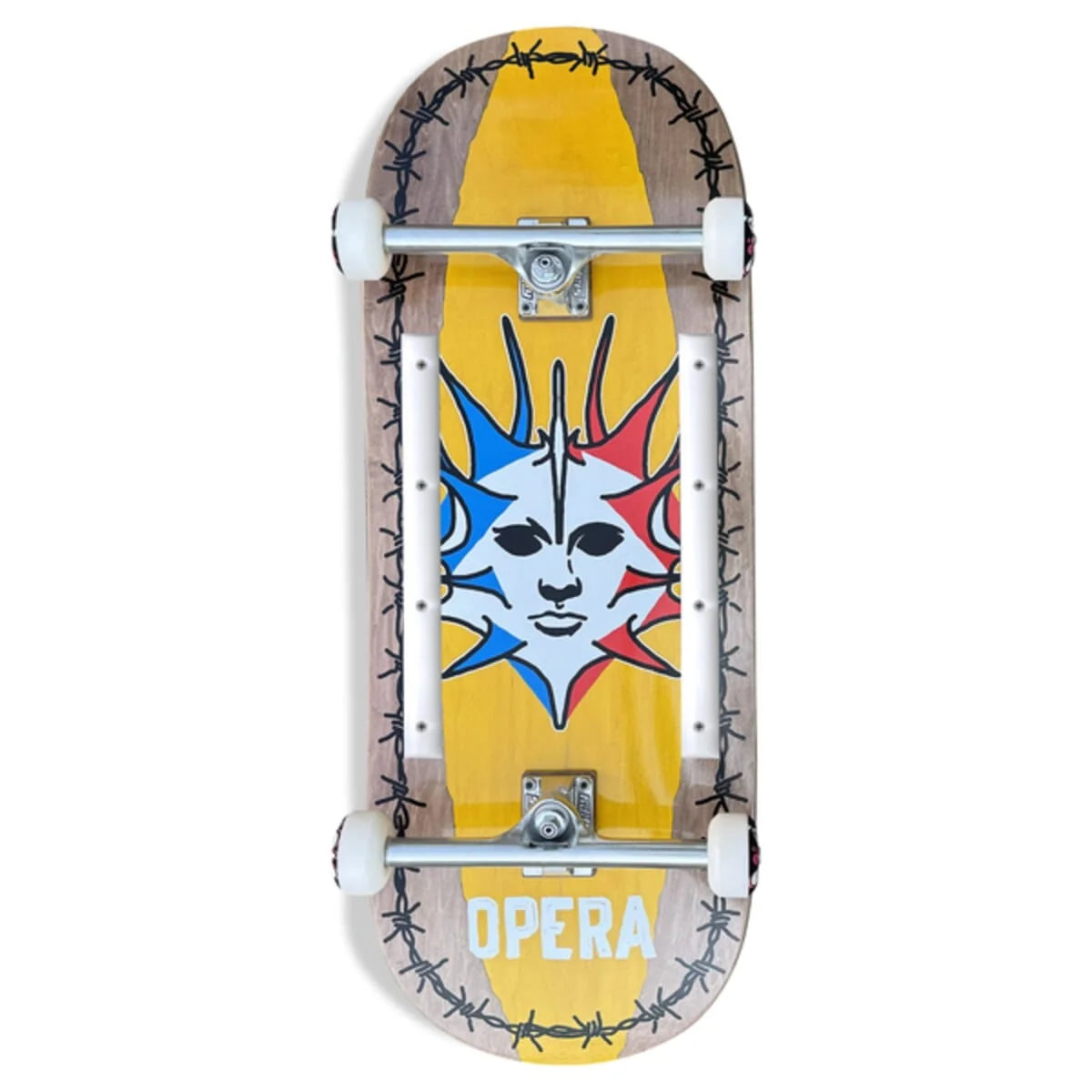 OPERA FATTIES TORN SPIKE EX7 12" COMPLETE SKATEBOARD WITH RAILS