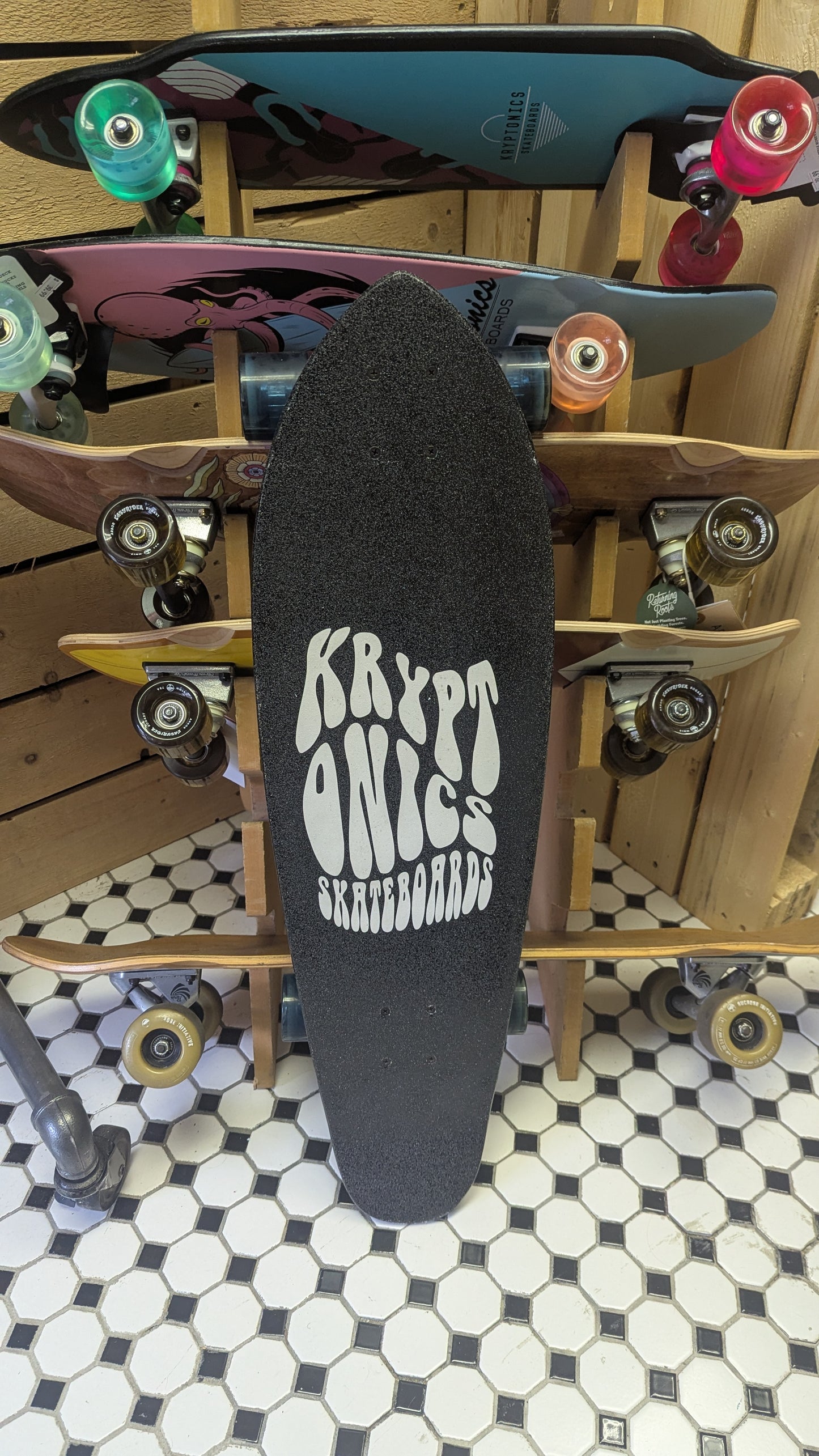 Kryptonic - Green and Black Surf - Mini Longboard