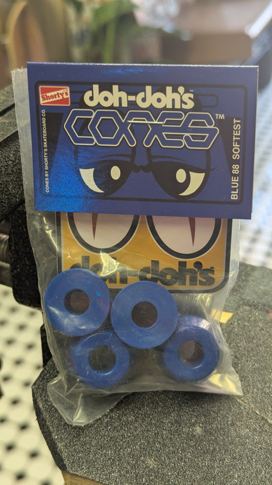 SHORTY'S BUSHINGS DOH DOH'S CONES BLUE 88A SOFTEST