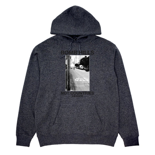 Gx1000 Bomb Hills Not Countries Charcoal/black Hd/swt M - Skateboard Sweatshirt