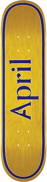 APRIL OG Logo Mini Deck-7.37 Yellow/Purple
