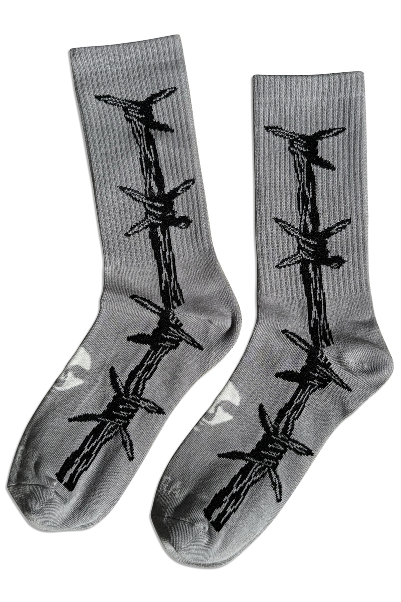 Opera Barbwire Socks- Grey/Black