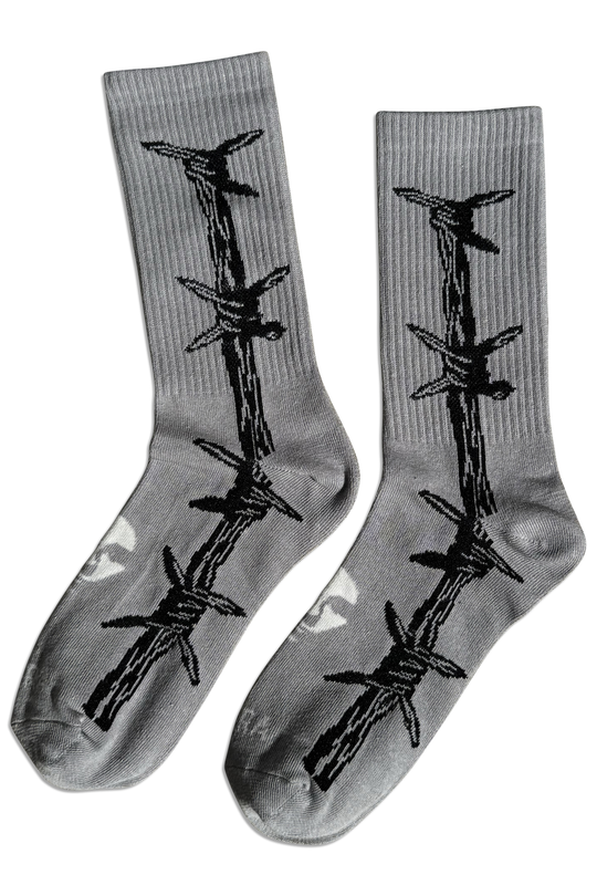 Opera Barbwire Socks- Grey/Black