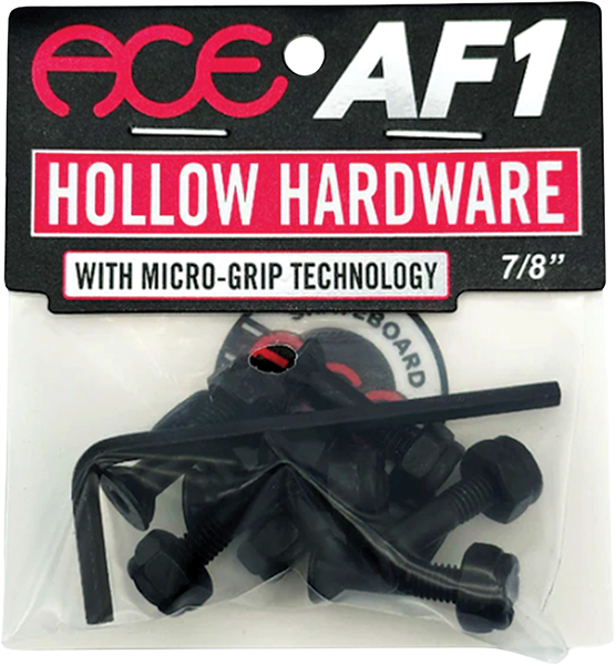 Ace 7/8" Allen Hollow W/Grippers Hardware Set Blk