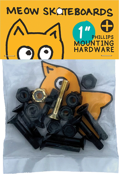 Meow 1" Phillips Hardware Set Black/Yellow