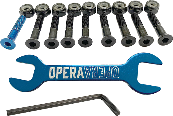 Opera Skateboards 1" Allen Hardware Set Black/Blue