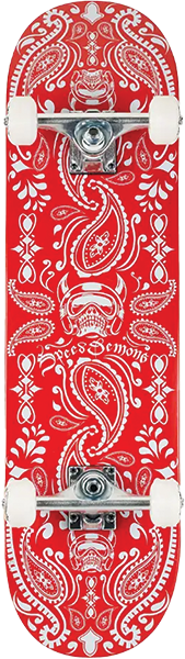 Speed Demons Bandana Complete 7.75 Red/White