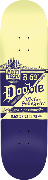 Anti-Hero Pellegrin Doobie Mas Frescos Deck 8.69 Purple