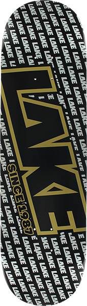 Lake Gold Digger Logo Deck 8.5 Black/Sil/Gold