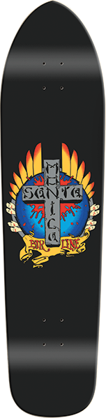 SMA Stigmata Longboard Deck 9.125X36.5 Black Dip