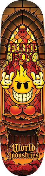 World Industries Flameboy Stained Glass Deck 8.25