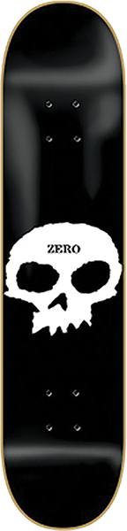 Zero Single Skull Deck 7.75 Black/White
