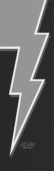 Powell Grip Sheet 10.5X33 Vallely Lightning Bolt Bk