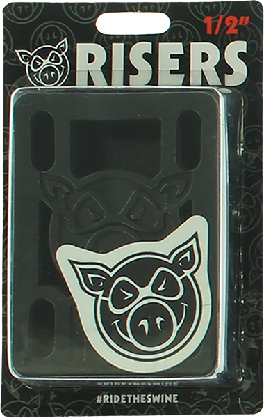 Pig 1/2" Risers Black Single Set