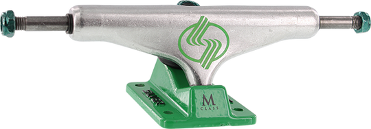 Silver M-Hollow 8.0 Polished/Green Sale (Pair)