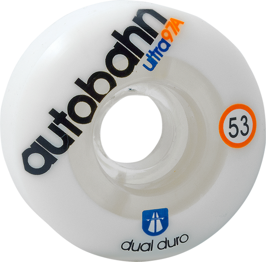 Autobahn Dual Duro Ultra Classic 53MM 97A Wht/Clr (Set of 4)