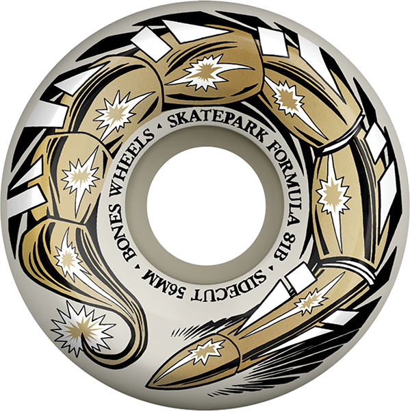 Bones SPF P5 Scorpeedo 56MM 81B White W/Gold (Set of 4)
