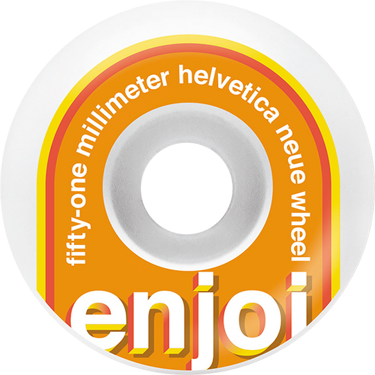 Enjoi Helvetica 51MM White/Org (Set of 4)