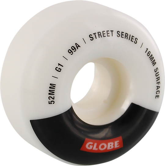 Globe G1 Street 52MM 99A White/Black/Bar (Set of 4)