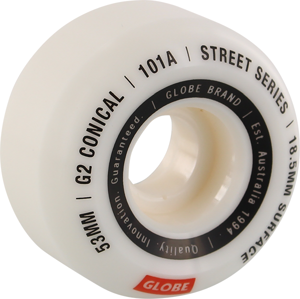 Globe G2 Conical Street 53MM 101A White/Essential (Set of 4)