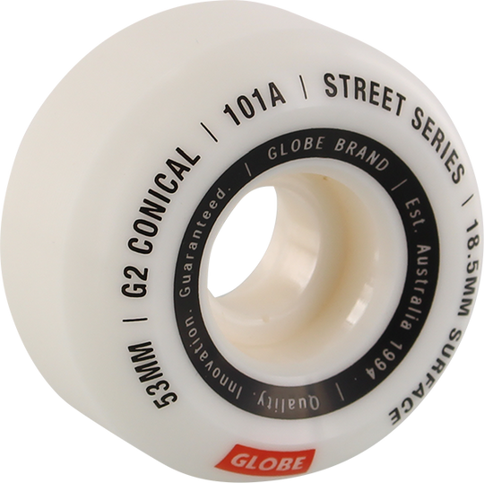 Globe G2 Conical Street 53MM 101A White/Essential (Set of 4)