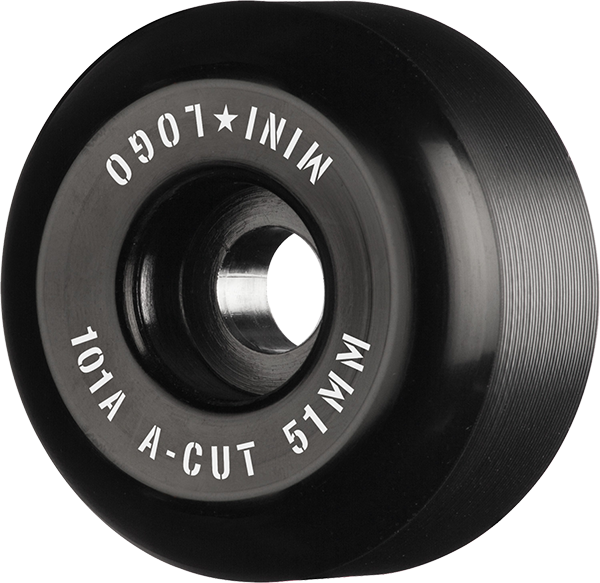 Mini-Logo A-Cut 51MM 101A Black Ppp (Set of 4)