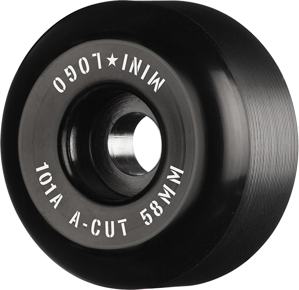 Mini-Logo A-Cut 58MM 101A Black Ppp (Set of 4)