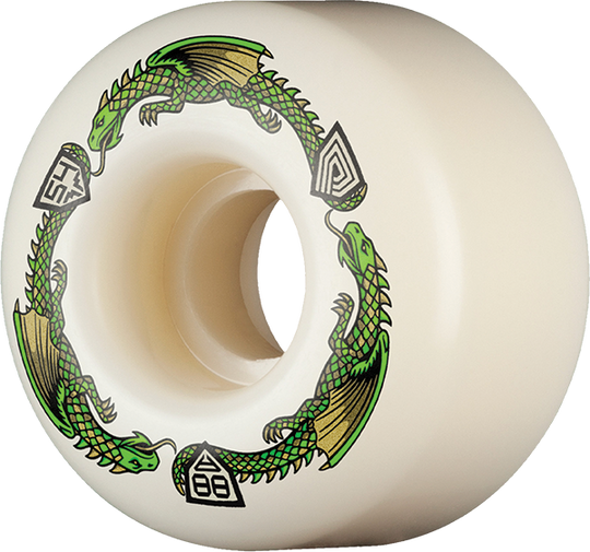 Powell Df V4 Green Dragon 88A 54/34MM White (Set of 4)