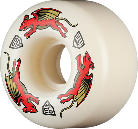 Powell Df Nano Rat Red Dragon 93A 52/34MM White (Set of 4)