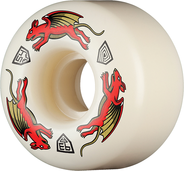 Powell Df Nano Rat Red Dragon 93A 54/34MM White (Set of 4)