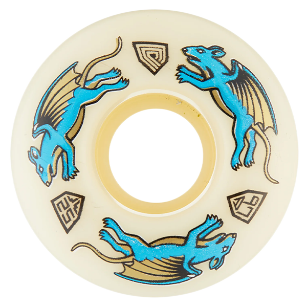 Powell Df Nano Rat Blue Dragon 97A 52/34MM White (Set of 4)
