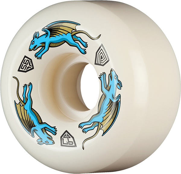 Powell Df Nano Rat Blue Dragon 97A 56/36MM White (Set of 4)