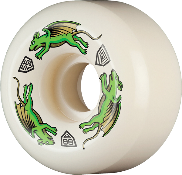 Powell Df Nano Rat Green Dragon 88A 56/36MM White (Set of 4)