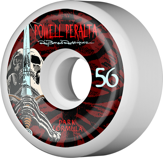 Powell Ray Rod Skull & Sword Pf 56MM 103A White/Red (Set of 4)